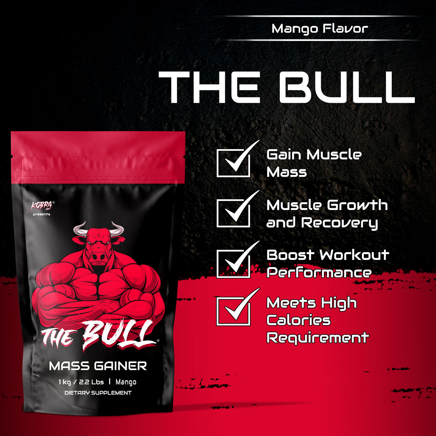 The Bull Mass Gainer (Mango)